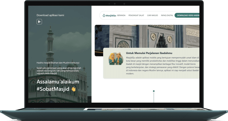 MasjidQu website showcase